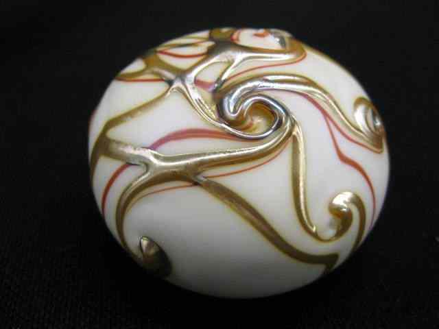 Appraisal: Zephyr Art Glass Paperweight iridescent trailing vine '' signed dated