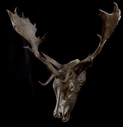 Appraisal: HOLLOW ZINC MODEL OF A MOOSE x in