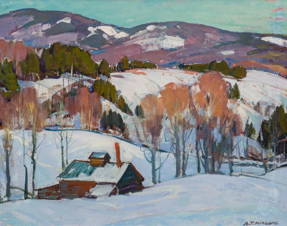 Appraisal: ALDRO THOMPSON HIBBARD American - Winter Hills oil on canvasboard