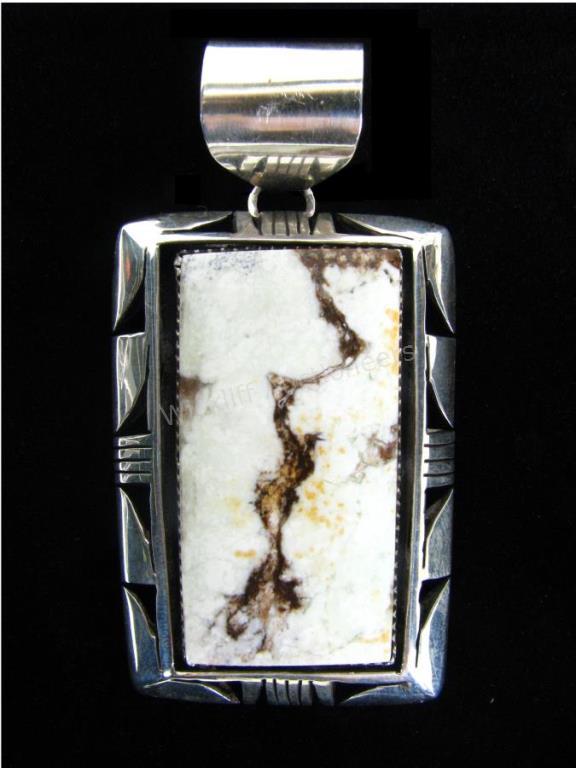 Appraisal: A sterling silver pendant by Bruce Wood with x white