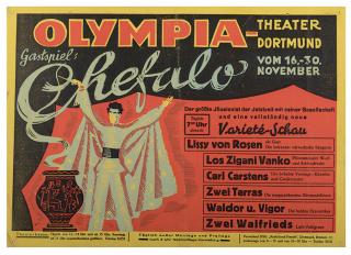 Appraisal: Chefalo Raffaele Chefalo Gastspiel Chefalo Berlin ca Three-color poster with