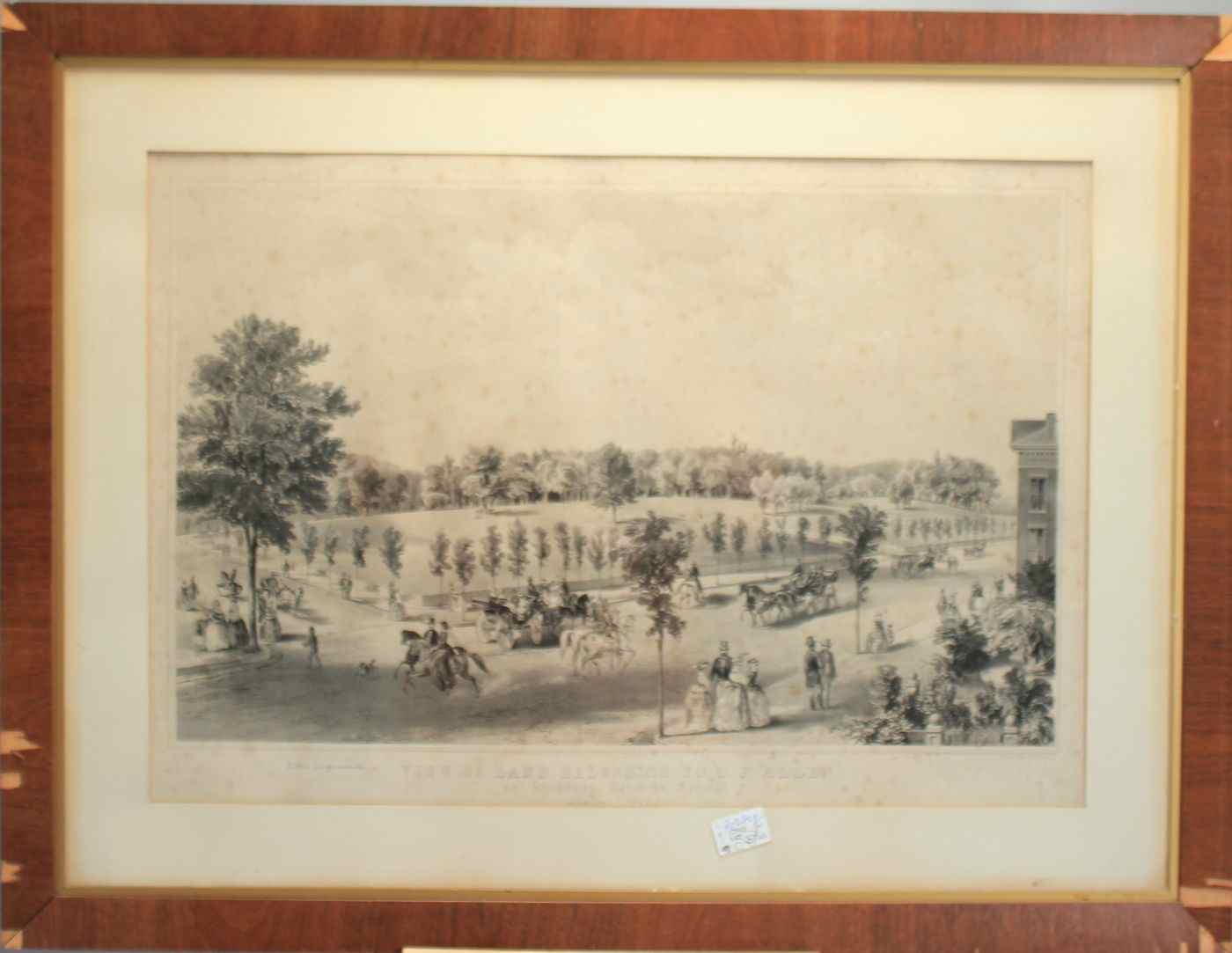 Appraisal: FRAMED BLACK AND WHITE LITHOGRAPH BY ENDICOTT CO Circa View