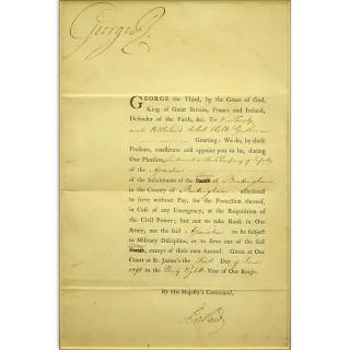 Appraisal: King George III of England - Circa June Letter to