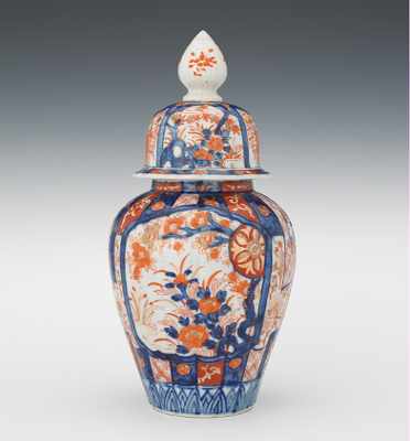 Appraisal: Japanese Imari Ceramic Ginger Jar With the blue decoration fired