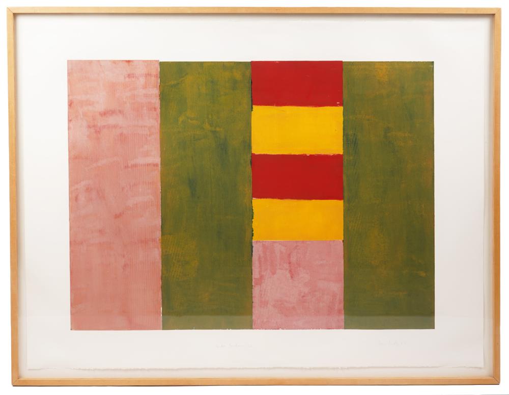 Appraisal: SEAN SCULLY COLOR MONOTYPE 'SANTA BARBARA 'Sean Scully Ireland America