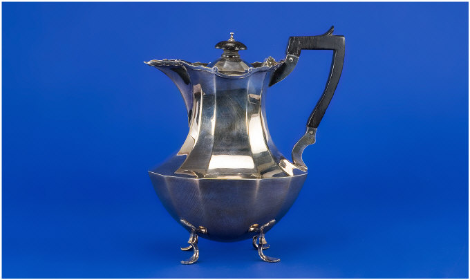 Appraisal: Elegant Victorian Silver Singles Teapot Hallmarked Birmingham inches tall Silver