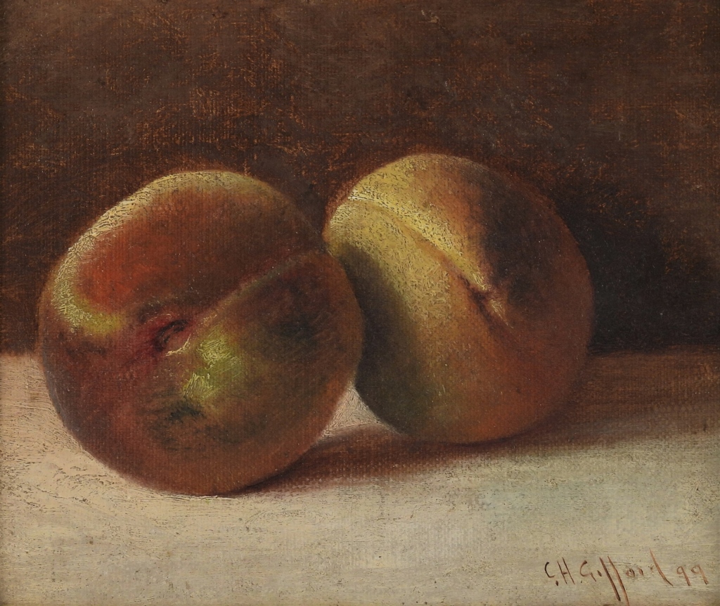 Appraisal: CHARLES GIFFORD PEACHES STILL LIFE PAINTING Massachusetts - Depicts two