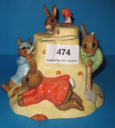 Appraisal: Royal Doulton Bunnykins Money Box Sandcastle DB seconds and ear