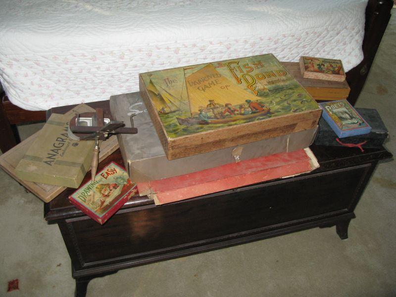 Appraisal: Group of Early Childrens' Games including The Fish Pond pat