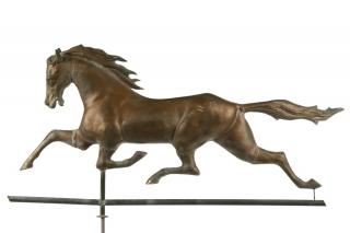 Appraisal: REPLICA HORSE WEATHERVANE Large Dexter Running Horse in gold painted