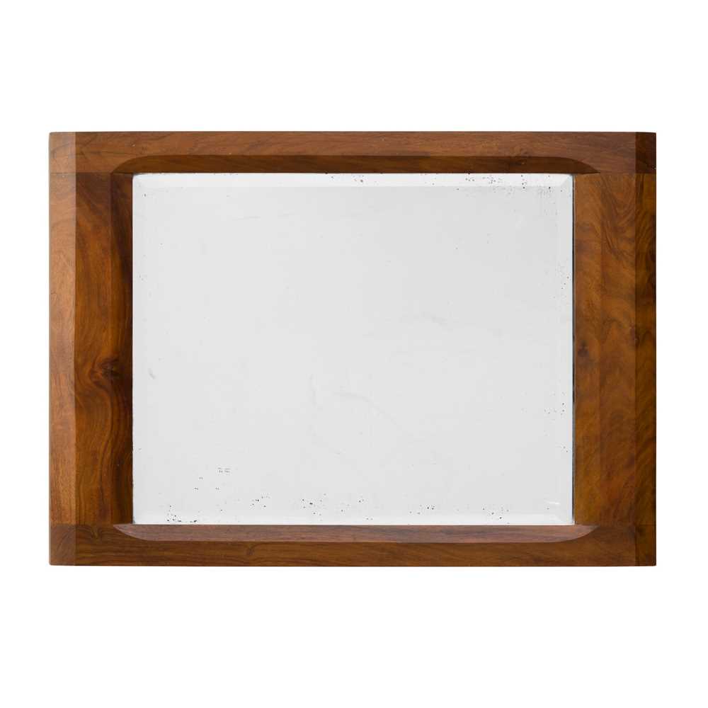 Appraisal: COTSWOLD SCHOOL MIRROR CIRCA walnut with mirrored glass plate cm