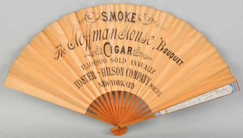 Appraisal: Early Hoffman House Cigar Advertising Fan Circa s to s