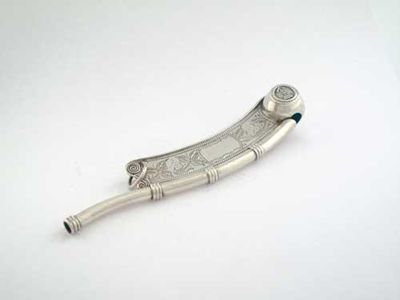 Appraisal: A Victorian bosun's whistle engraved decoration and suspensory ring by