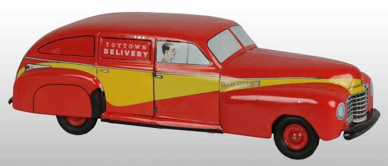 Appraisal: Pressed Steel Wyandotte Toytown Delivery Van Toy Description American Opening