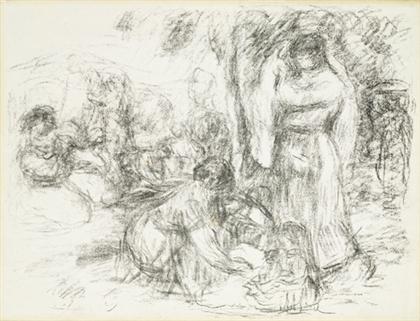 Appraisal: PIERRE-AUGUSTE RENOIR french - LES LAVEUSES e PENS E Circa