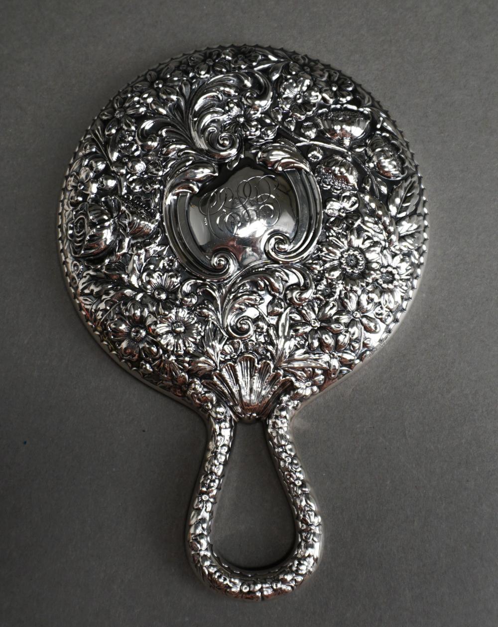 Appraisal: Gorham Repousse Sterling Silver Hand Mirror