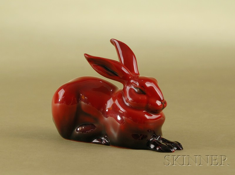 Appraisal: Royal Doulton Flambe Glaze Figure of a Recumbent Rabbit dated