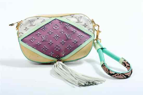 Appraisal: LOUIS VUITTON MONOGRAM NIGHTBIRD POCHETTE Printemps- t In pastel goatskin