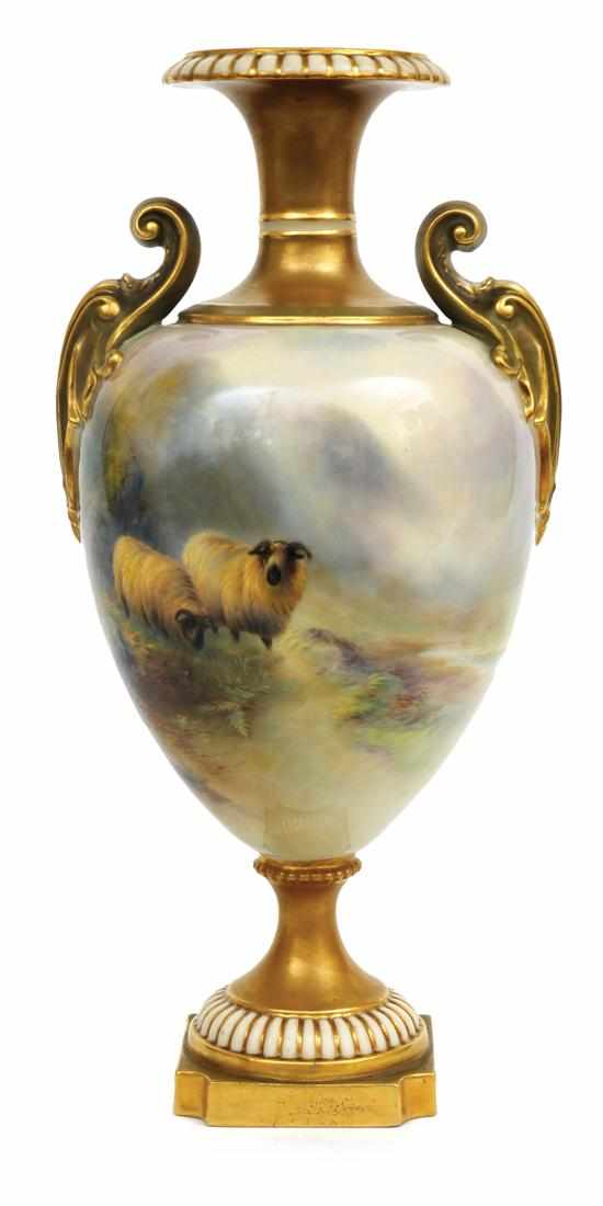 Appraisal: A Royal Worcester porcelain vase Signed H Harry Davis circa