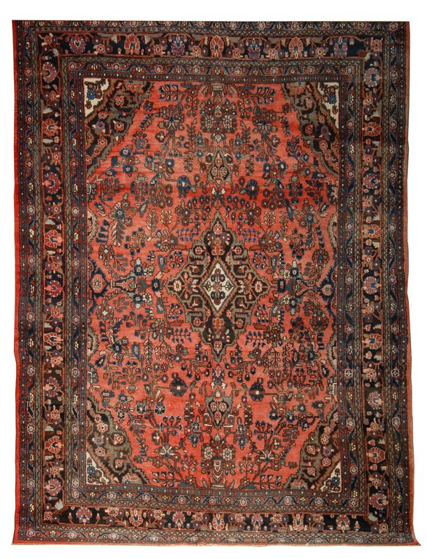 Appraisal: ORIENTAL RUG BIBIKIBAD ' x ' Central medallion in ivory