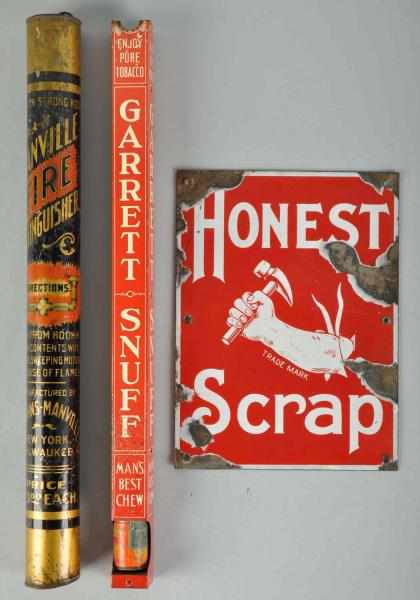 Appraisal: Lot of Assorted Advertising Pieces Description Includes a Fire Extinguisher