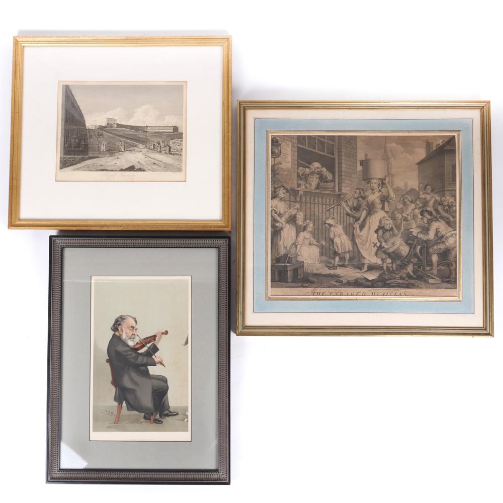 Appraisal: THREE ANTIQUE ENGLISH PRINTS FROM THE ESTATE OF RAYMOND LEPPARD