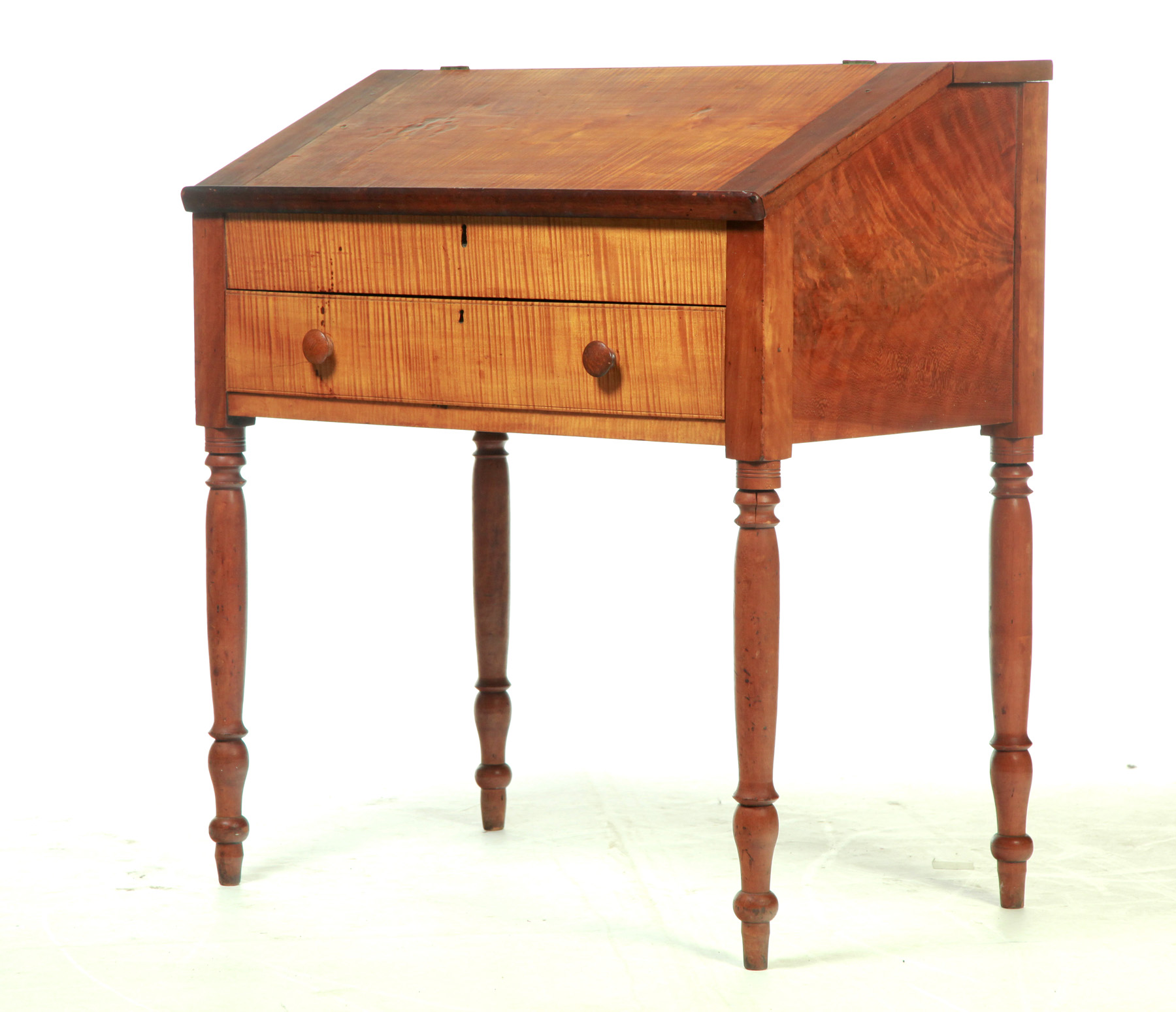 Appraisal: LATE SHERATON CLERKS' DESK American nd quarter- th century Tiger