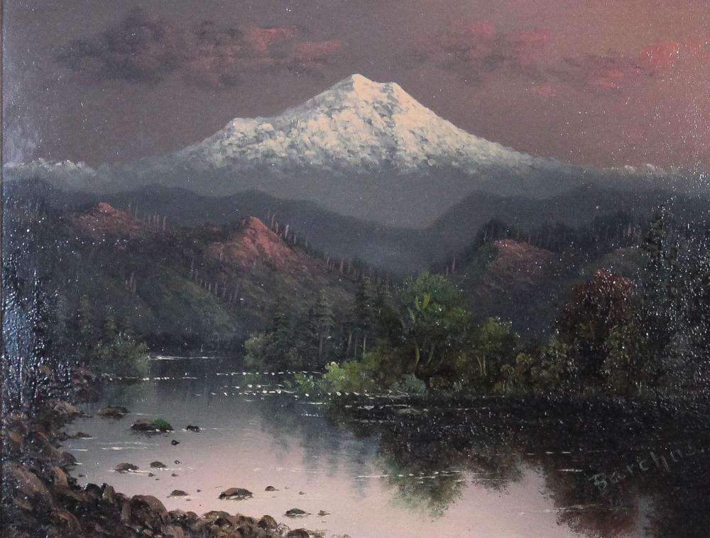 Appraisal: ELIZA BARCHUS Oregon - oil on board Mount Hood at