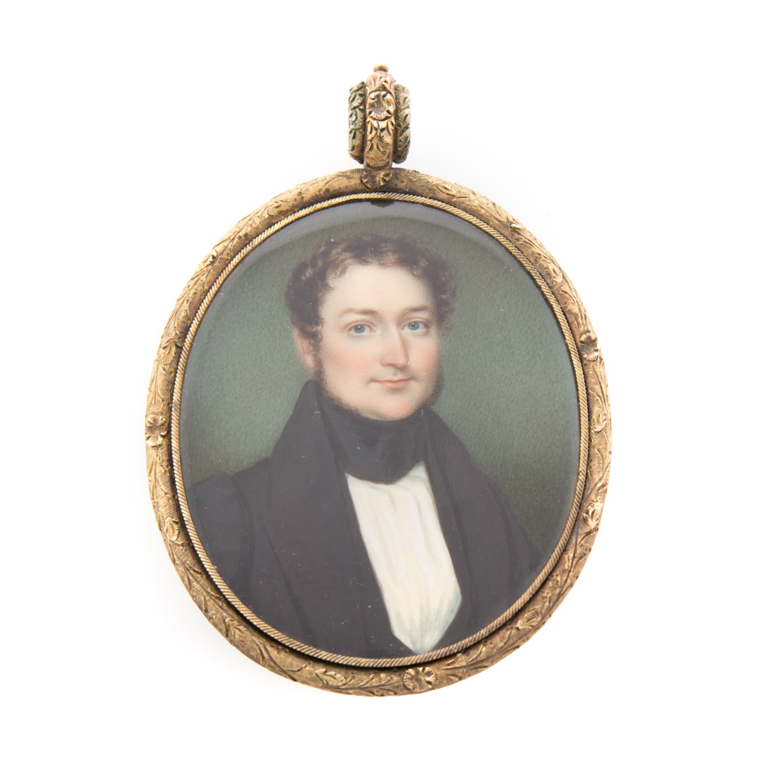 Appraisal: Attr to Nathaniel Rogers Portrait miniature American - Portrait of