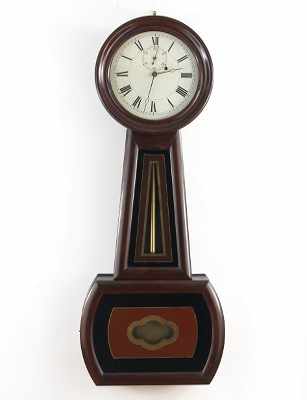 Appraisal: -E Howard Weight Driven Banjo Clock ca - Faux-rosewood finish