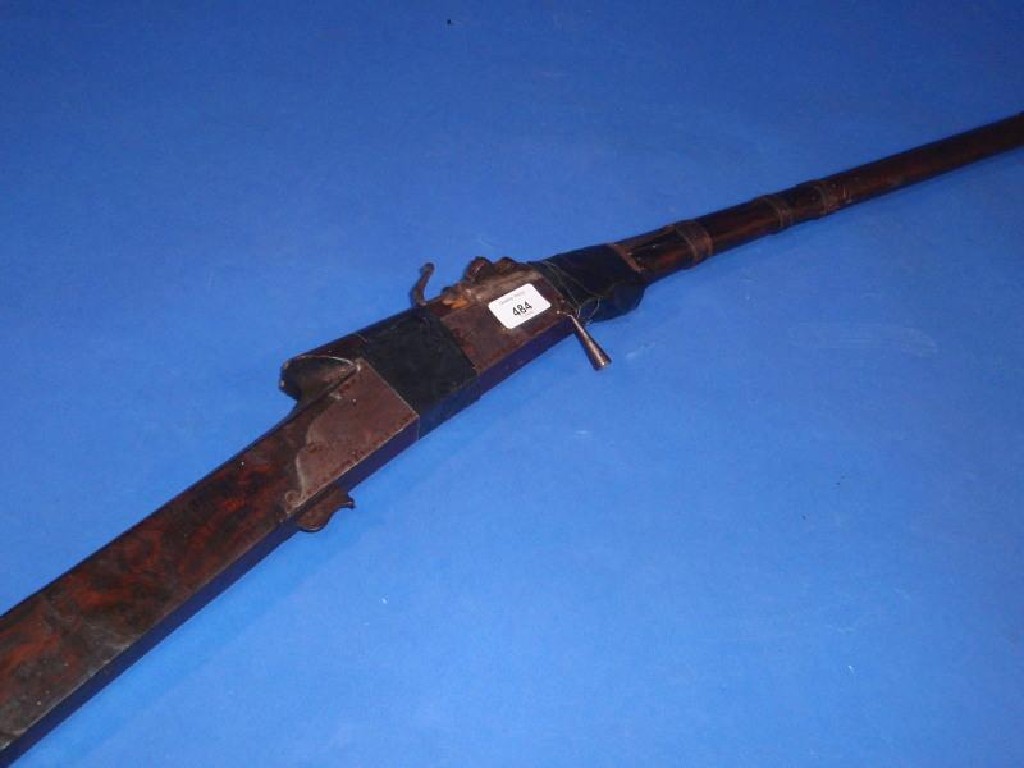 Appraisal: An antique Indian Matchlock gun Torador