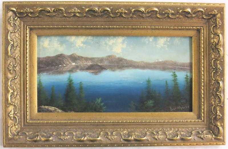 Appraisal: ELIZA R BARCHUS OIL ON BOARD Oregon - Crater Lake