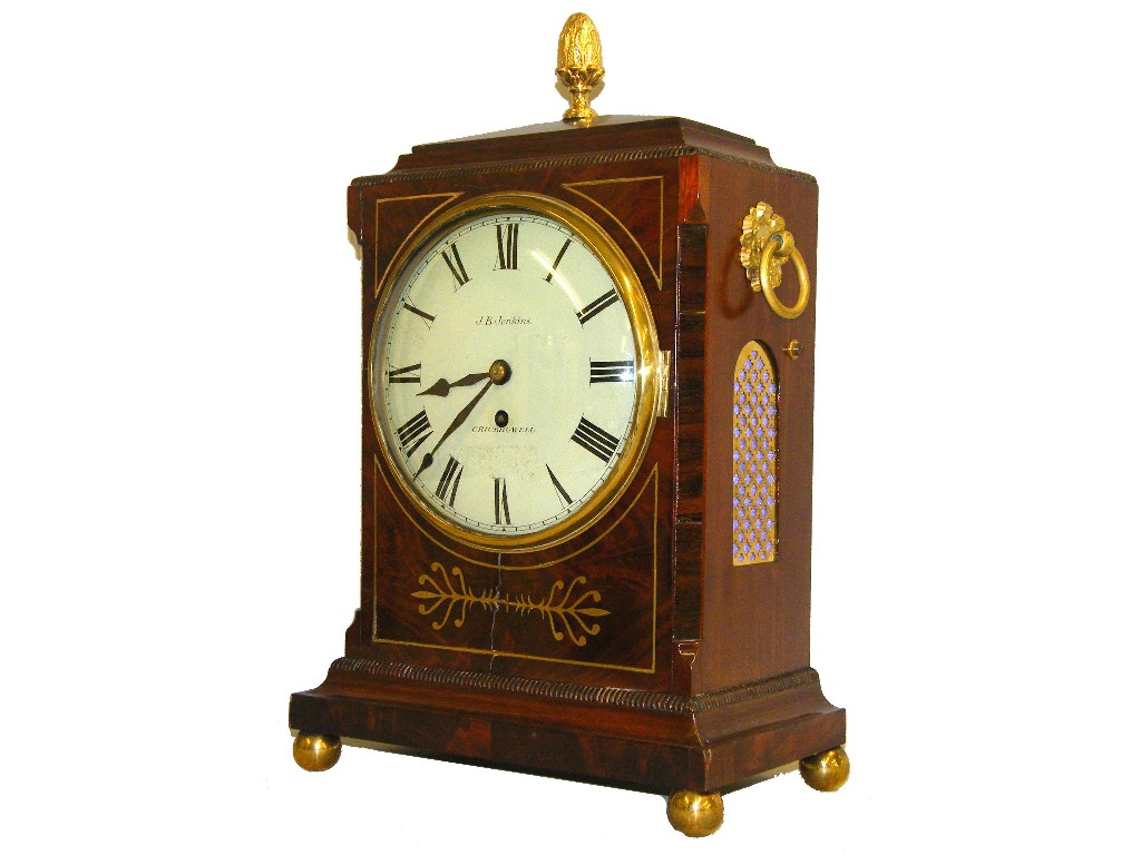 Appraisal: Mahogany single fusee bracket clock the cream dial signed J