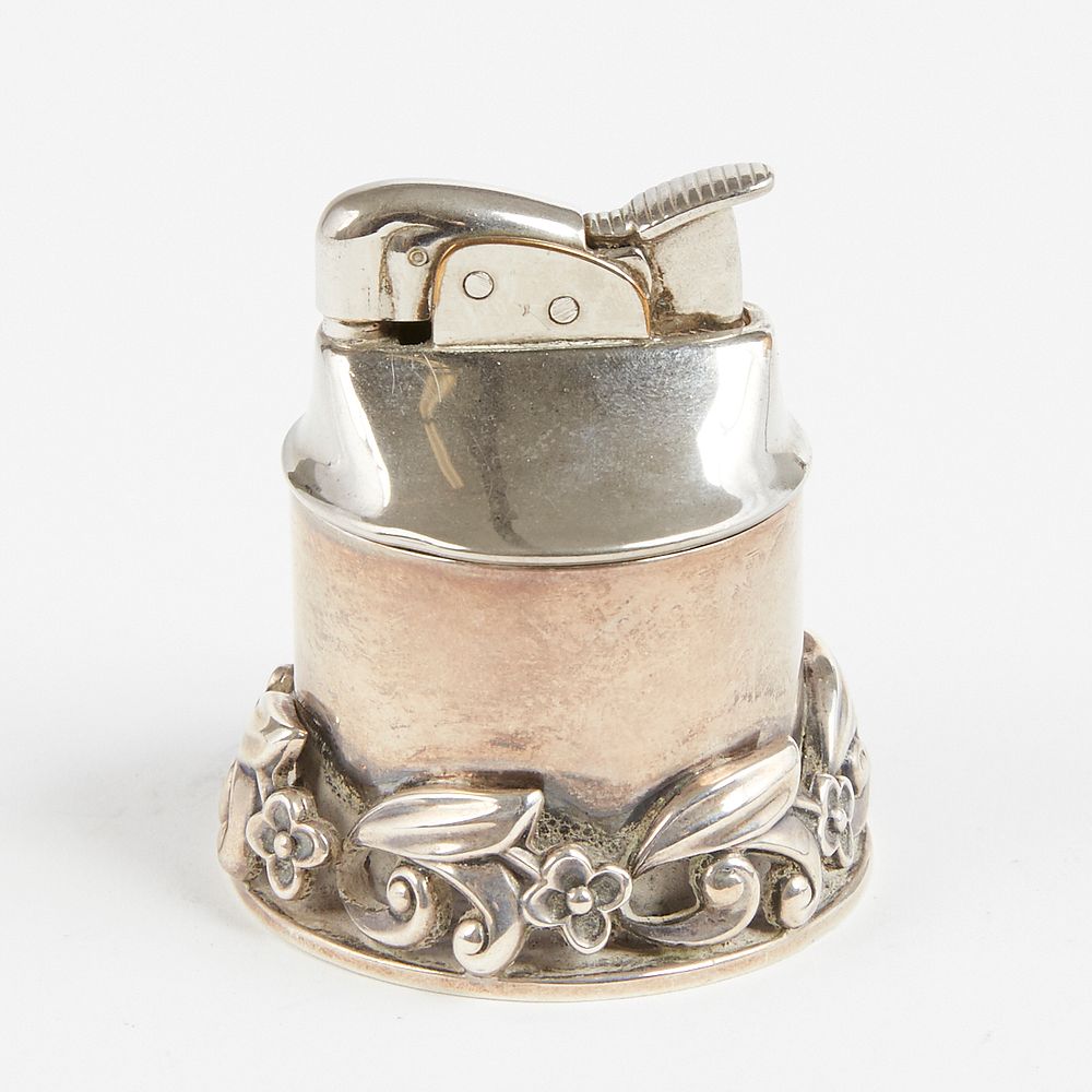 Appraisal: Georg Jensen La Paglia Sterling Table Lighter Georg Jensen for