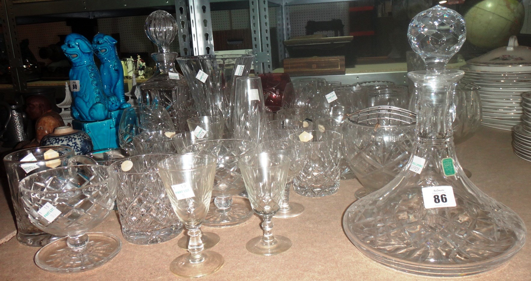 Appraisal: A large quantity of cut glass including Stuart and others