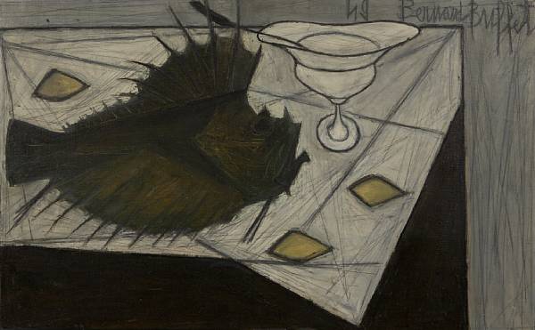 Appraisal: Bernard Buffet French - Le poisson dated and signed '