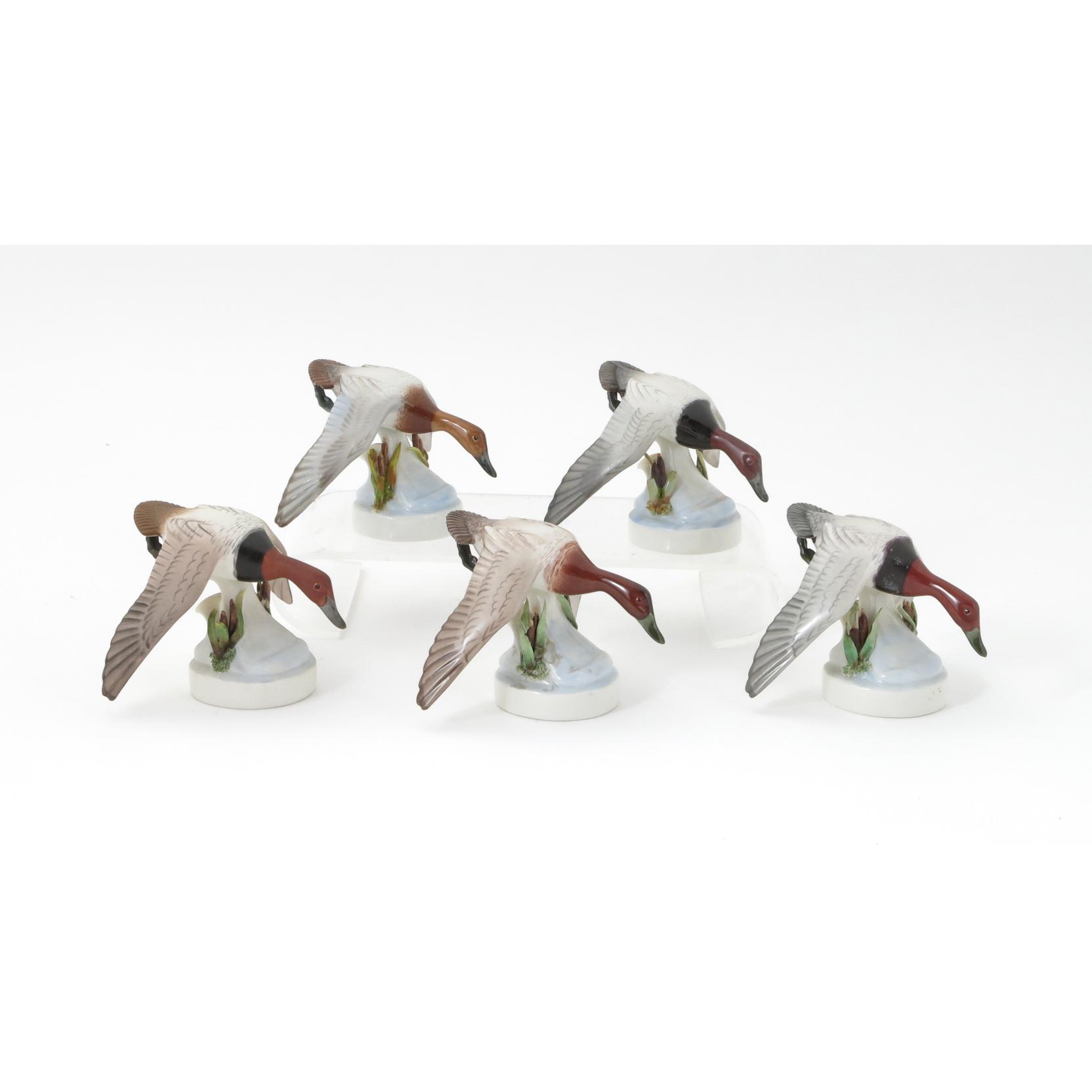 Appraisal: Boehm Porcelain Group of Canvasback Ducks total of five all