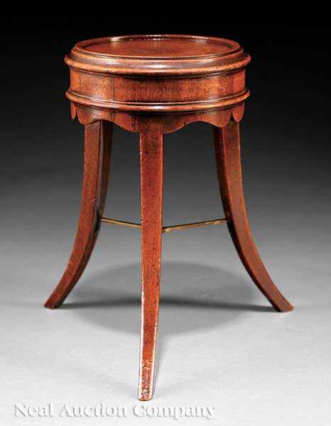 Appraisal: A Rare George III Carved Mahogany Bottle Stand late th