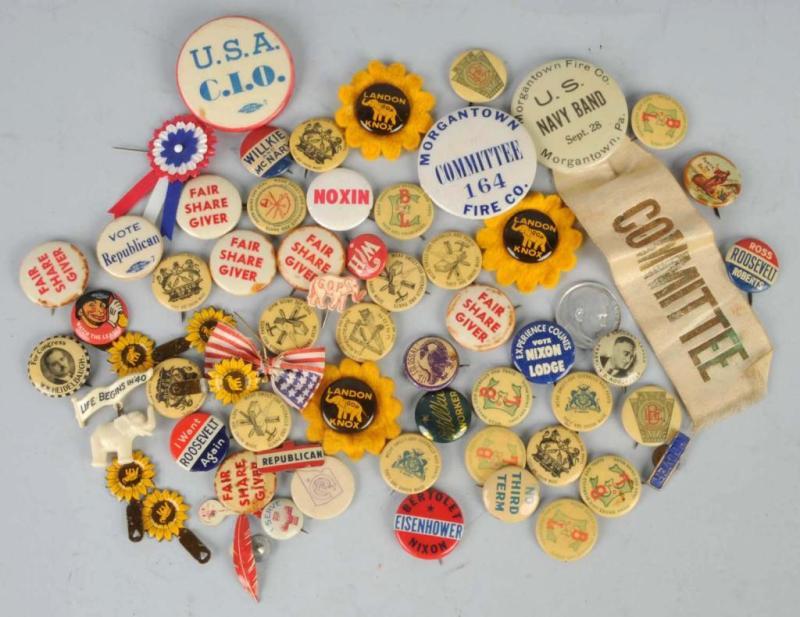 Appraisal: Lot of Political Buttons Description Includes approximately mixed buttons dating