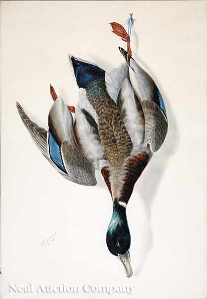 Appraisal: George Louis Viavant American New Orleans - Mallard Duck Nature