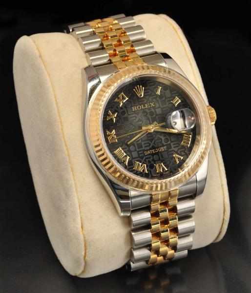 Appraisal: Rolex Stainless Steel K Gold Men's Watch Description Mechanical J