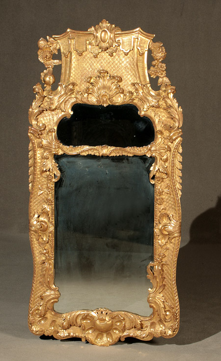 Appraisal: Pair of George II Style Giltwood Mirrors th Century Each