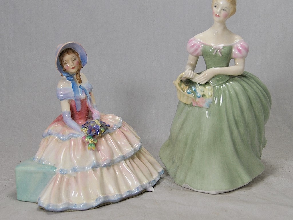 Appraisal: Two Royal Doulton figurines 'Clarissa' HN and 'Day Dreams' HN