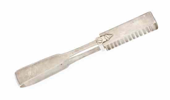 Appraisal: A Pair of George III Silver Asparagus Tongs Solomon Hougham