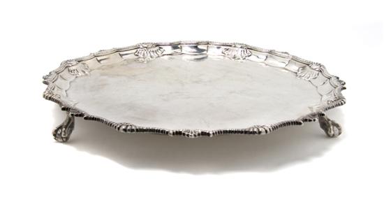 Appraisal: An English Silver Salver London Diameter inches