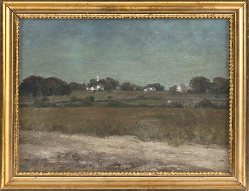 Appraisal: AMERICAN SCHOOL LATE TH CENTURY VIEW OF A TOWN ACROSS