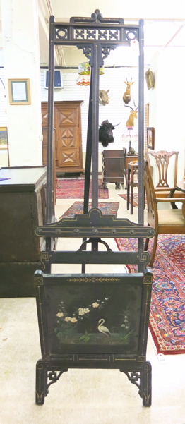 Appraisal: AESTHETIC MOVEMENT PORTFOLIO EASEL Victorian era th century the tripod