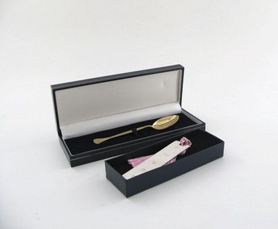 Appraisal: Seven modern cased items four bookmarks and seal top spoon