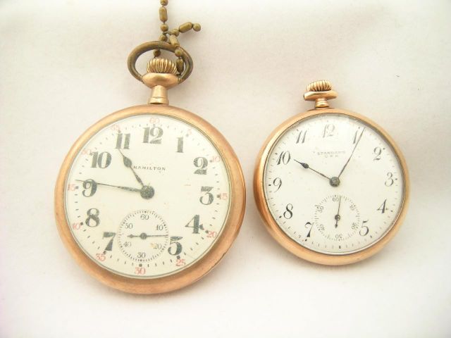 Appraisal: Two vintage pocket watches including Hamilton -jewel watch in Wadsworth