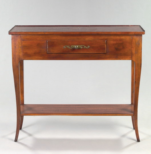 Appraisal: Provincial Louis XV-Style Mahogany Occasional Table with a single frieze